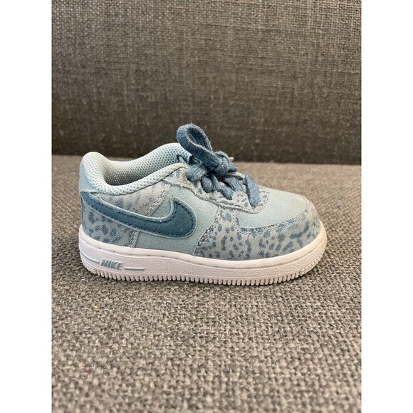 Nike Air Force 1 LV8 TD 'Blue Leopard' Size 7C - Picture 1 of 9
